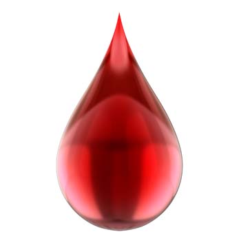 Drop of Blood Representing Blood Alcohol Content