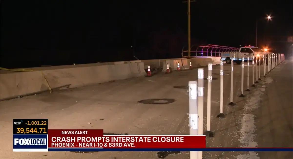 Car Flies Off I10 Overpass