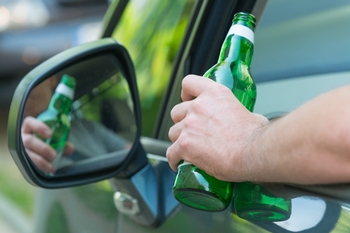 Driving with an open container