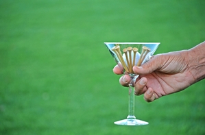 Drinking at golf tournament Drinking at golf tournament
