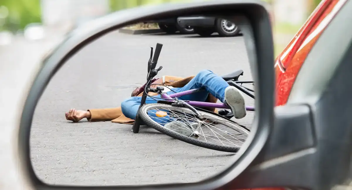 Stock Photo of Hit-And-Run With Bicyclist