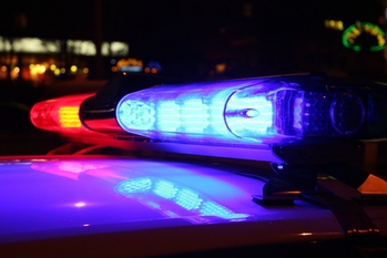 Police car light activated