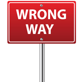Wrong Way Sign