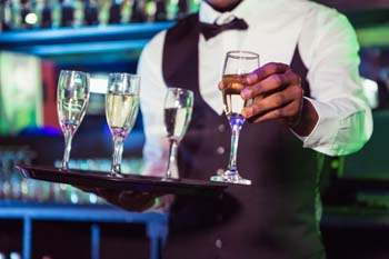 Bartender Serving Champagne