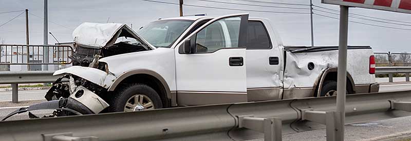 Pickup Truck That Has Been In An Accident