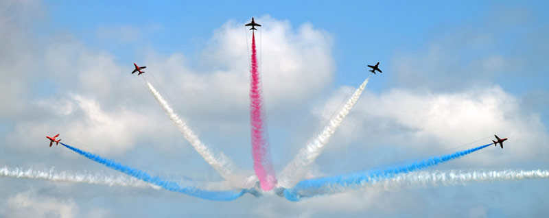 4th of July Celebration with Jets Flying Over in Formation