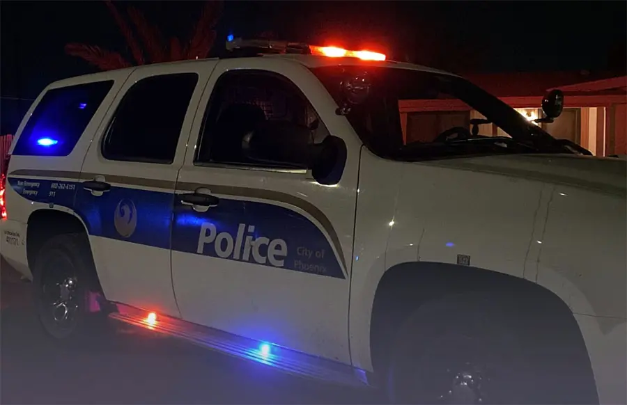 Phoenix AZ Police Department SUV at Night