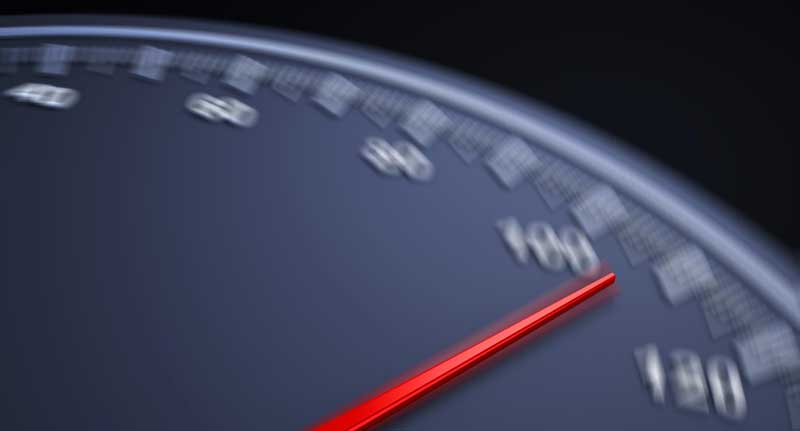 Speedometer Blurred From Excessive Criminal Speeding