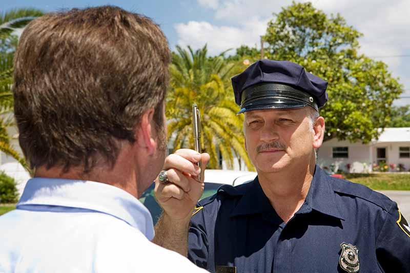 Field Sobriety Test Being Performed