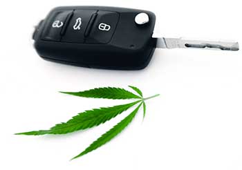 Marijuana DUI - Car Key and Marijuana Leaf